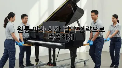 원룸 이사, 시간 절약 전략으로 똑똑하게!